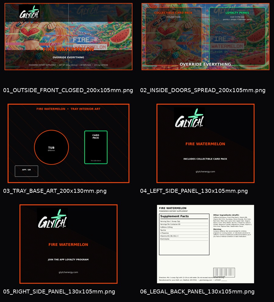 Fire Watermelon contact sheet