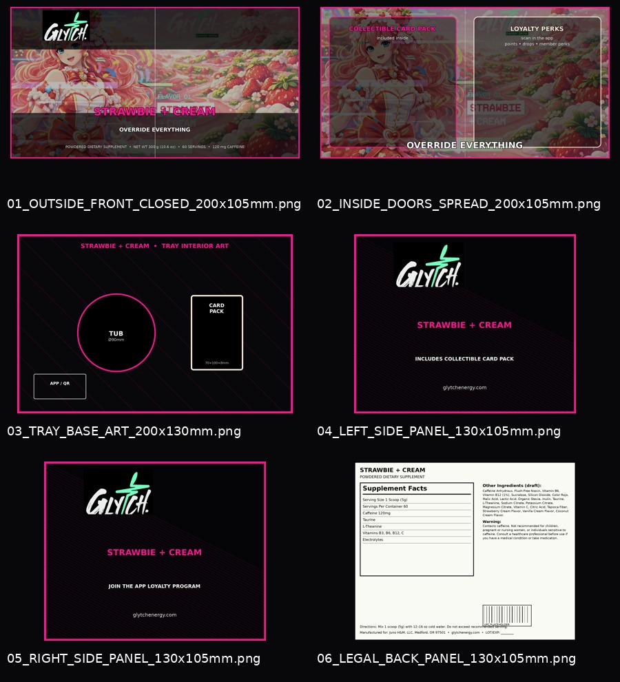 Strawbie Cream contact sheet
